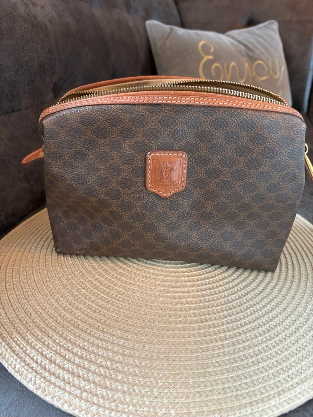 Celine Macadam Cosmetic/toiltry Pouch